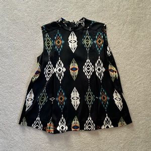 ETRO Printed Silk S/L Top